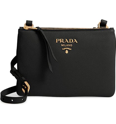 prada vitello daino crossbody bag black nero|prada daino shopper tote bag.